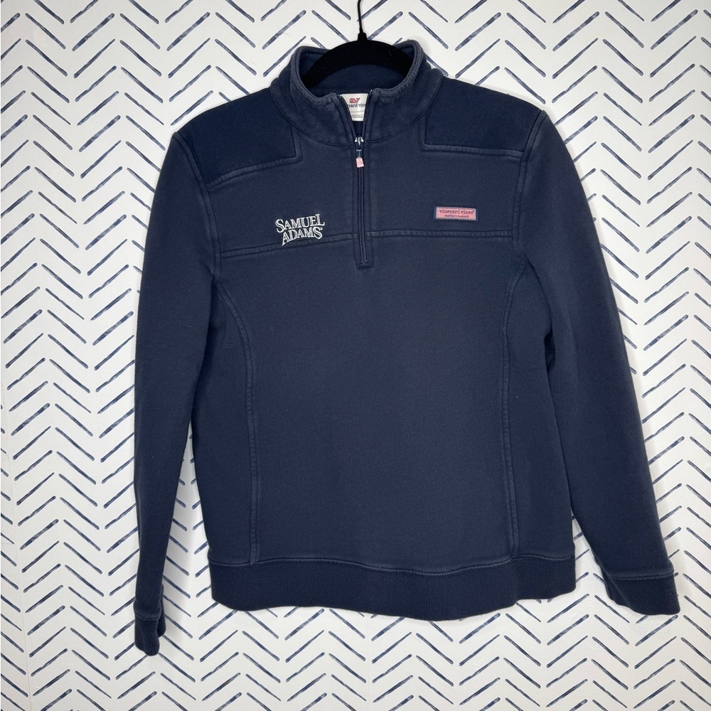 Vineyard Vines Sam Adams Navy quarter Zip Size medium